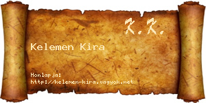 Kelemen Kira névjegykártya